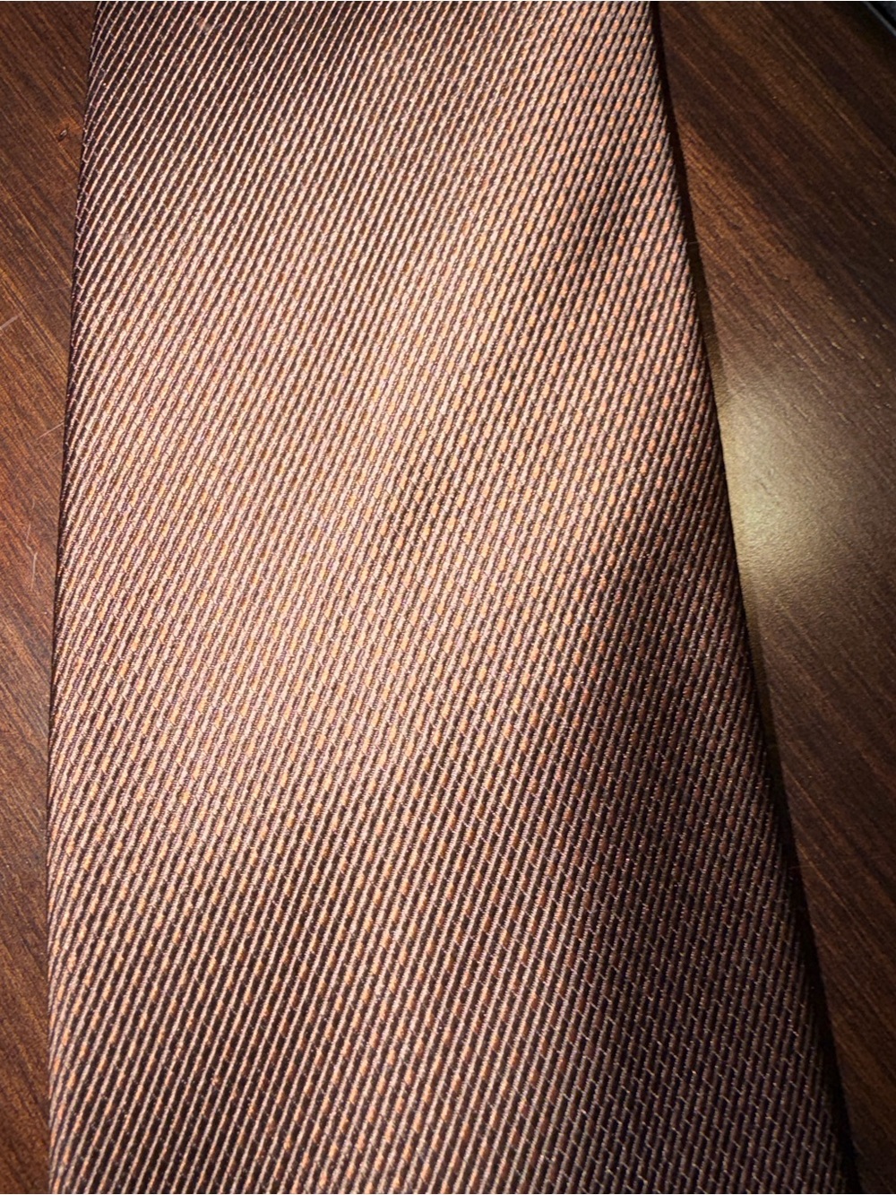 Preswick & Moore Brown Textured Silk Tie 100% Silk